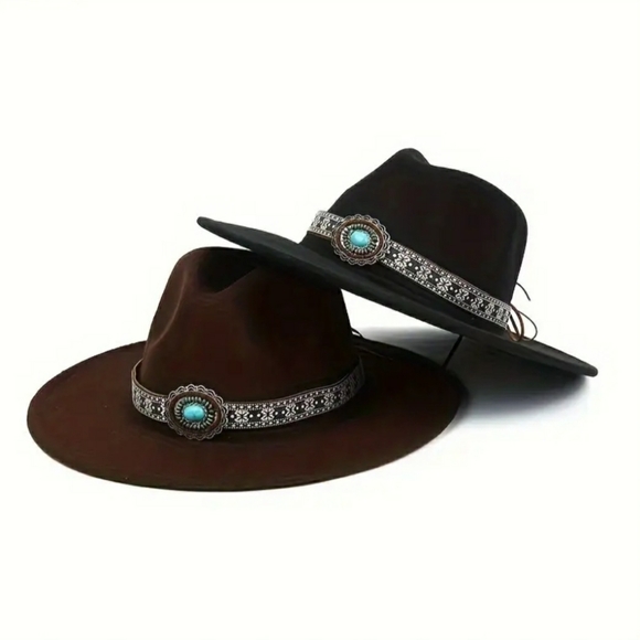 BOHO HAT & 2 HATBANDS - Picture 5 of 11